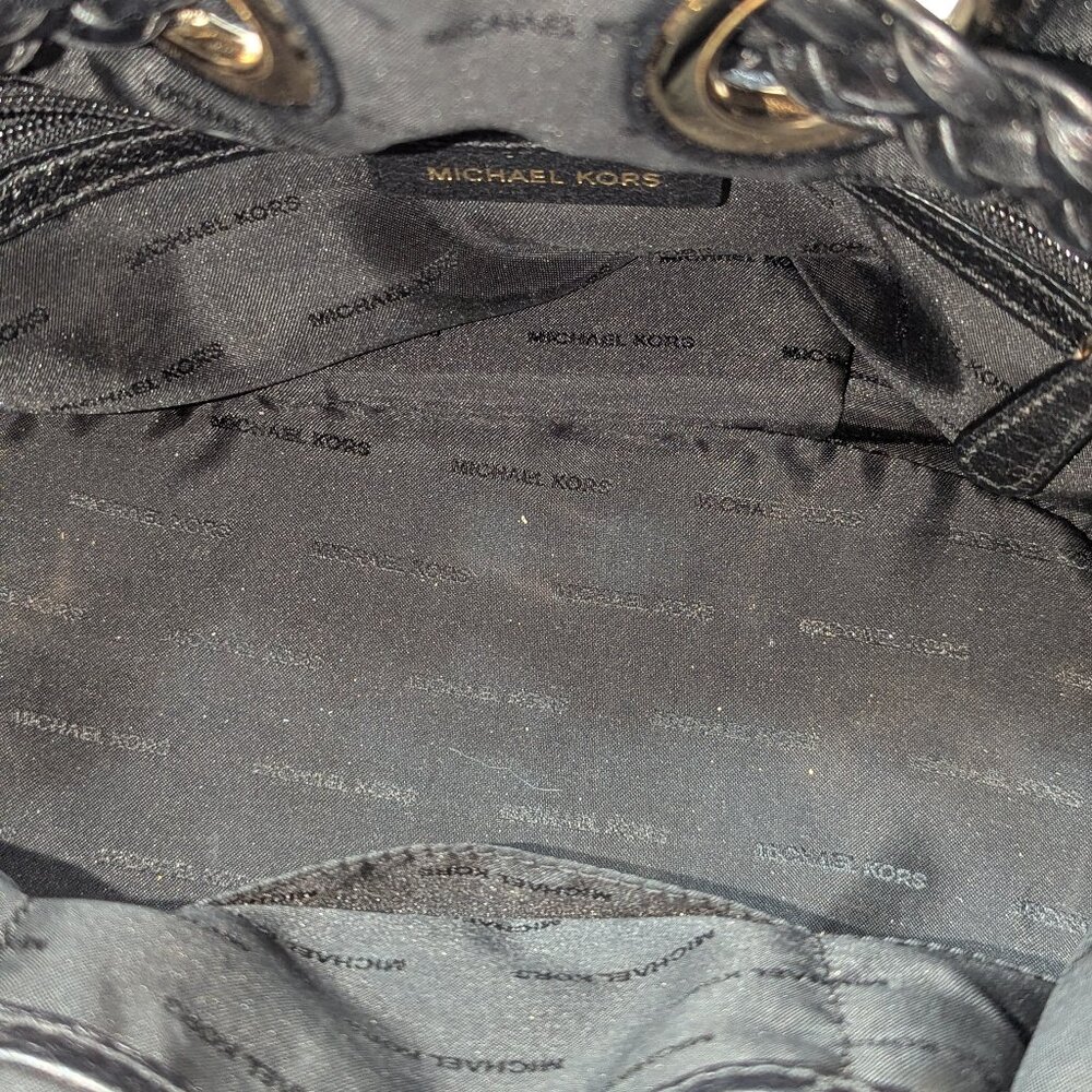 Michael Kors trendy black leather bag. EUC! No callouts! - Picture 5 of 6